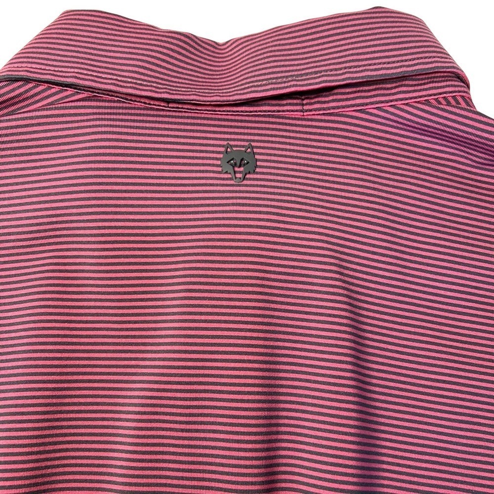 Greyson Men's Golf Polo XXL Striped Performance Pink Grey Striped *Read
